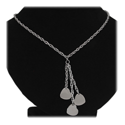 Collier Edelstahl 3 Herzen mit Gravur