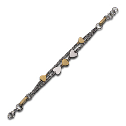 Armband Edelstahl Herzen