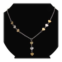 Collier Edelstahl Herzen