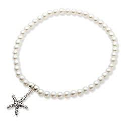 Perlenarmband mit Silberanh�nger