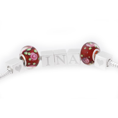 Silber Bead Mit Gravur