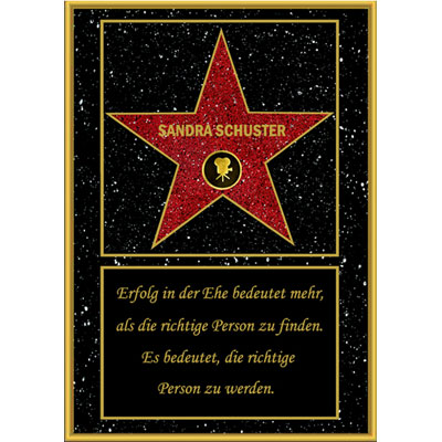 Urkunde Walk of Fame