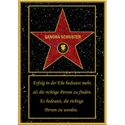 Urkunde Walk of Fame