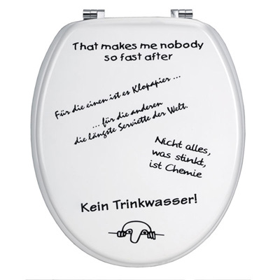WC Toilettensitz Sprüche, ein persönliches Geschenk als Unikat