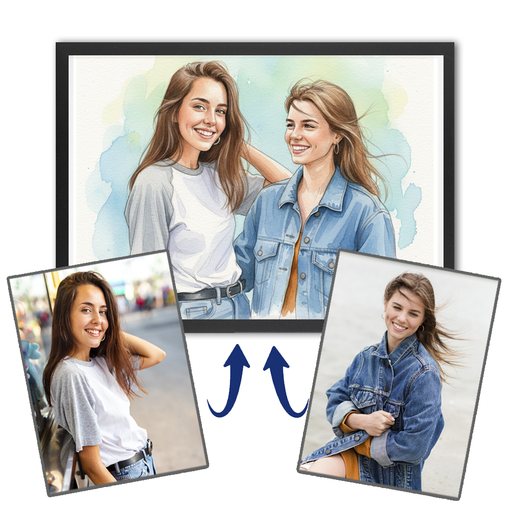 Portrts aus zwei Fotos