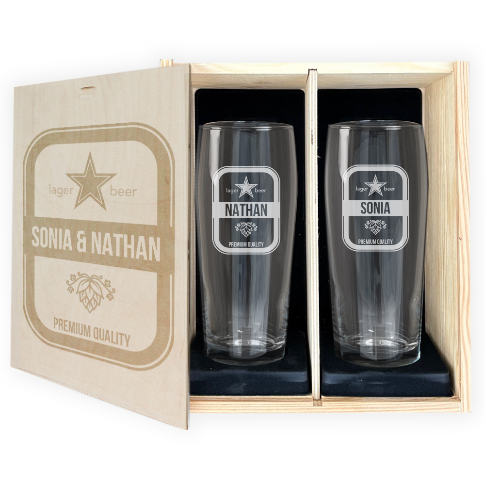 Geschenksets mit 2 Bierglsern