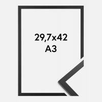 Rechteckig schwarz 29,7 x 42 cm