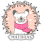Bulldogge mit Schal