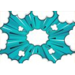 Comic blau