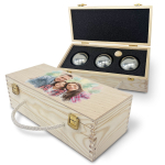 Holzkiste für Boulekugeln