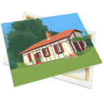 Leinwand auf Holzrahmen