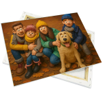 Leinwand auf Holzrahmen