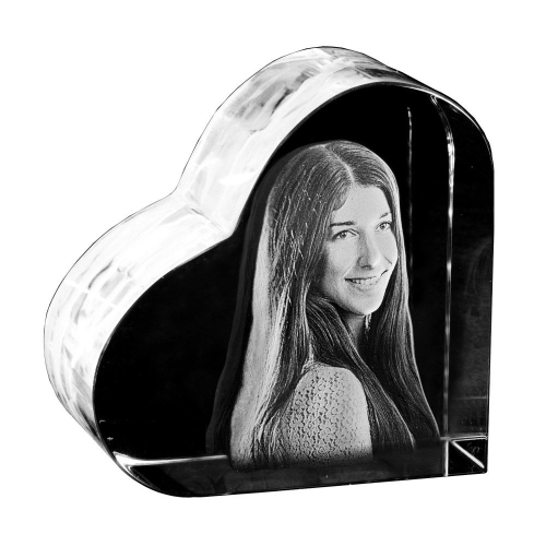 3D Portrait in Herz-Glas