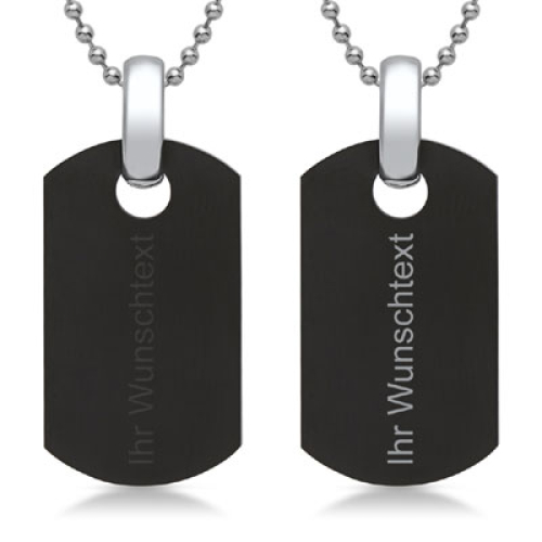 Anhänger Dogtag Edelstahl mit Gravur - 9419