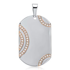 Anhänger Dogtag Edelstahl mit Gravur- 9435