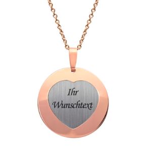 Anhänger Silber Herz mit Gravur  - 9207