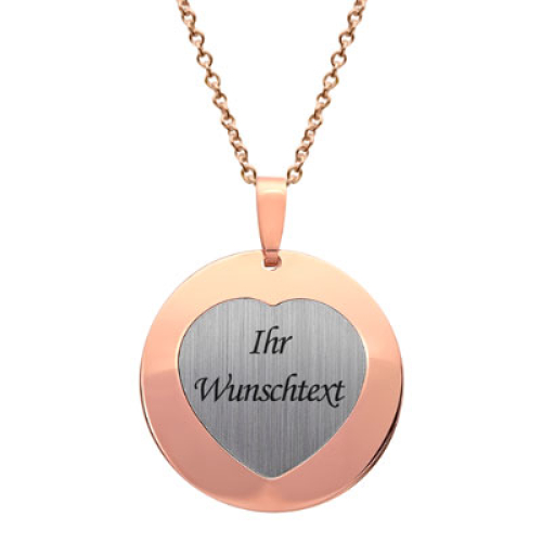 Anhänger Silber Herz mit Gravur  - 9207