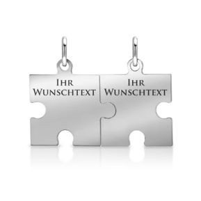Anhänger Silber Puzzle mit Gravur  - 9235