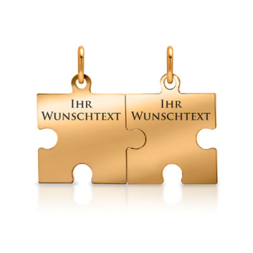 Anhänger Silber Puzzle mit Gravur  - 9236