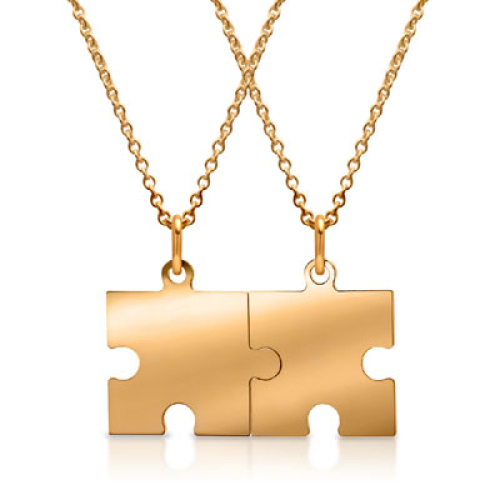 Anhänger Silber Puzzle mit Gravur  - 9236