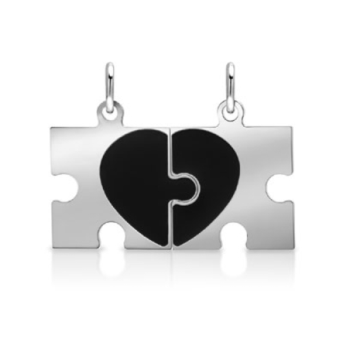 Anhänger Silber Puzzle mit Gravur  - 9375