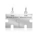 Anhänger Silber Puzzle mit Gravur  - 9375
