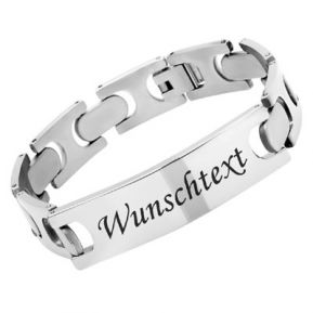 Edelstahlarmband mit Gravur - 8951 Edelstahlarmband mit Gravur - 8951