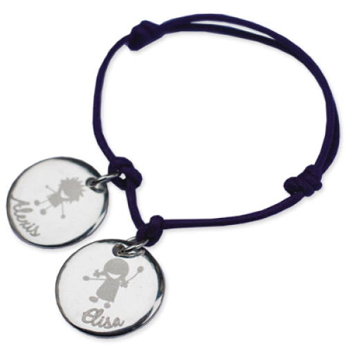 Armband Elisa mit Gravur silber