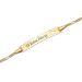 Goldarmband mit Gravurplatte - 9378
