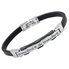 Lederarmband mit Gravurplatte - 9167 Lederarmband mit Gravurplatte - 9167