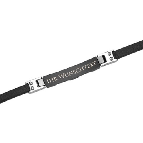 Lederarmband mit Gravurplatte - 9167