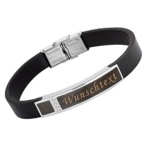 Lederarmband mit Gravurplatte - 8944 Lederarmband mit Gravurplatte - 8944