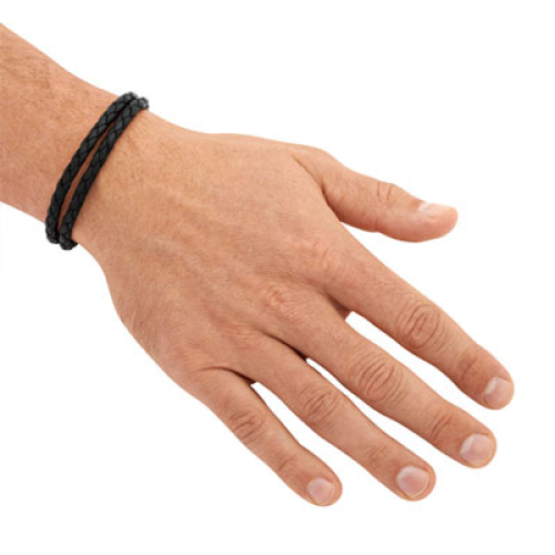 Echtleder Armband schwarz 