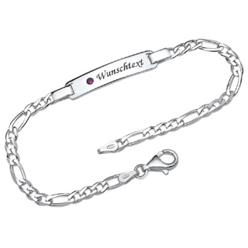 Silberarmband mit Gravurplatte - 9179