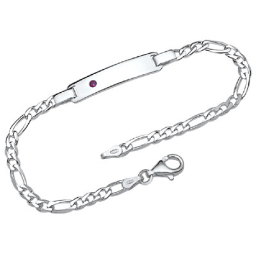 Silberarmband mit Gravurplatte - 9179