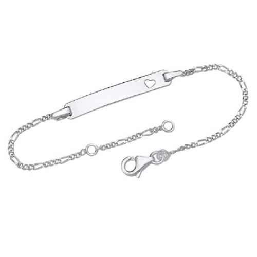 Silberarmband mit Gravurplatte - 9180