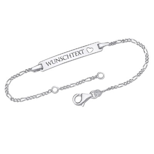 Silberarmband mit Gravurplatte - 9180