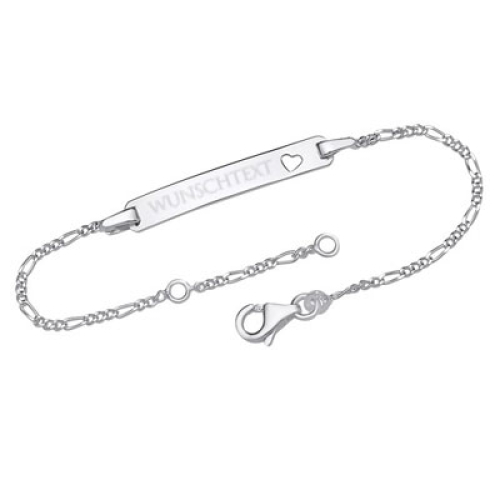 Silberarmband mit Gravurplatte - 9180