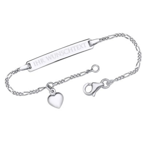 Silberarmband mit Gravurplatte - 9181