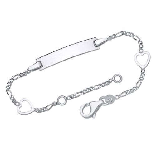 Silberarmband mit Gravurplatte - 9182