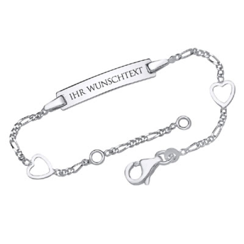 Silberarmband mit Gravurplatte - 9182