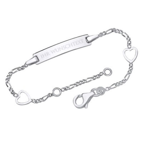 Silberarmband mit Gravurplatte - 9182