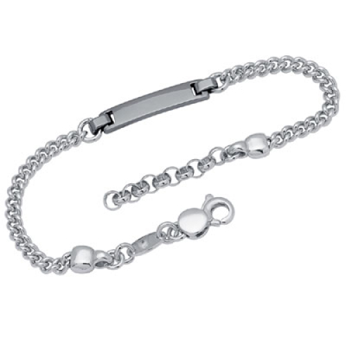 Silberarmband mit Gravurplatte - 9221