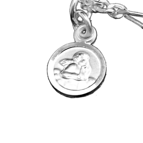 Kinderarmband Silber mit Schutzengel und Gravur - 9493