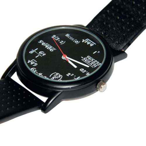 Armbanduhr mit Matheaufgaben