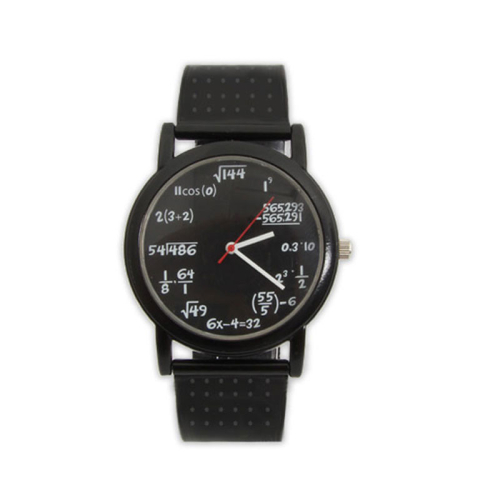Armbanduhr mit Matheaufgaben