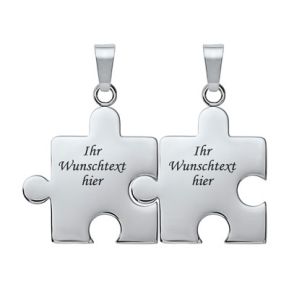 Anhänger Puzzle mit Gravur - 8933
