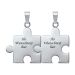 Anhänger Puzzle mit Gravur - 8933