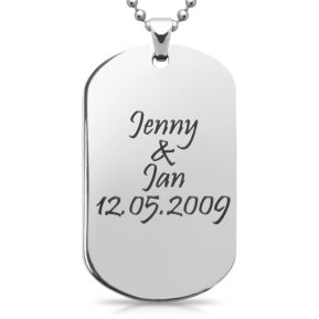 Anhänger Dogtag mit Gravur  - 9454 
