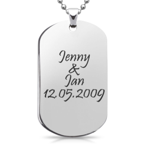 Anhänger Dogtag mit Gravur  - 9454 